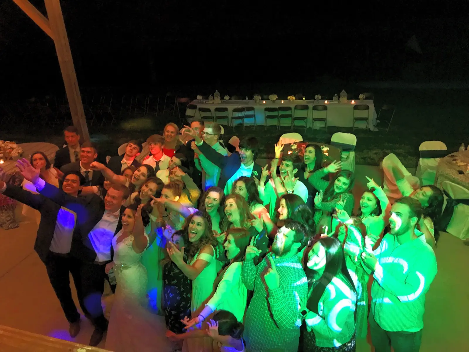Packed dance floor at a Philip's Audio event